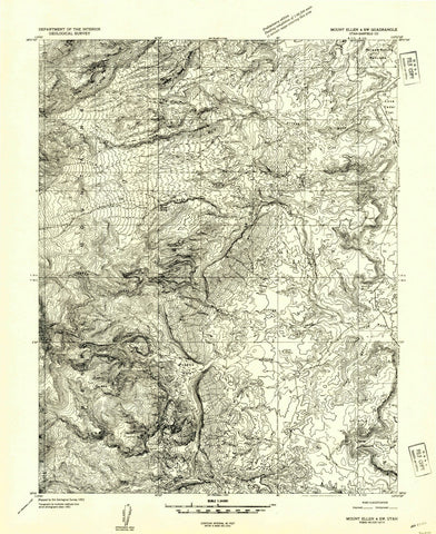 1952 Mount Ellen 4, UT - Utah - USGS Topographic Map
