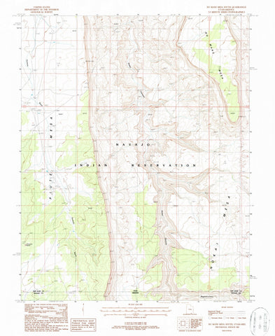 1987 No Mans Mesa South, UT - Utah - USGS Topographic Map