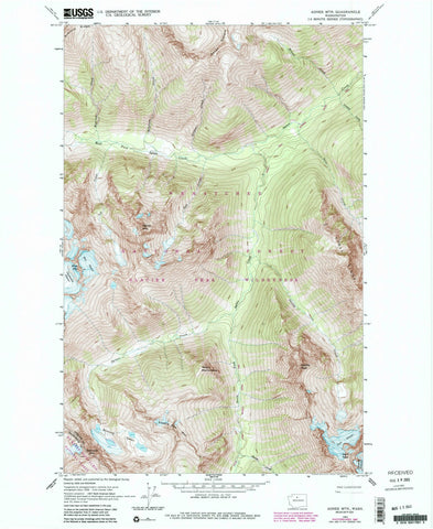 1963 Agnes MTN, WA - Washington - USGS Topographic Map v2