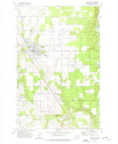 1973 Deer Park, WA - Washington - USGS Topographic Map