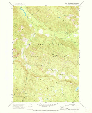 1970 East Canyon Ridge, WA - Washington - USGS Topographic Map