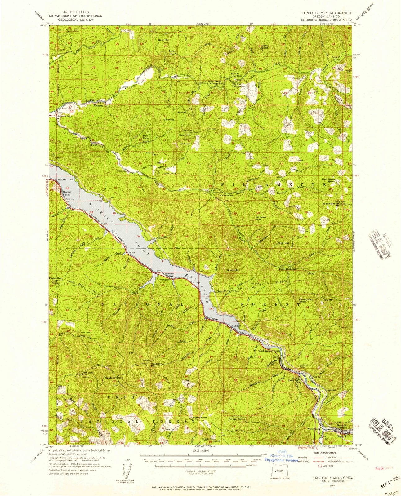 1955 Hardesty MTN, OR - Oregon - USGS Topographic Map