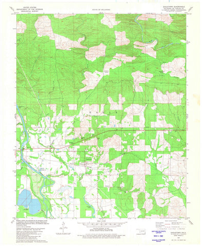 1981 Eagletown, OK - Oklahoma - USGS Topographic Map