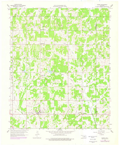 1958 Eason, OK - Oklahoma - USGS Topographic Map