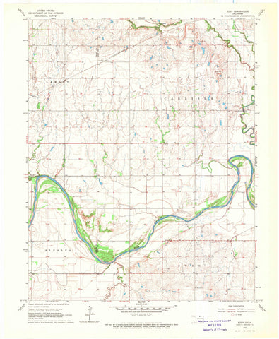 1968 Eddy, OK - Oklahoma - USGS Topographic Map