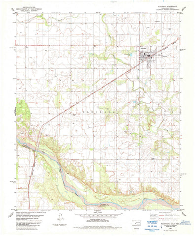 1984 Eldorado, OK - Oklahoma - USGS Topographic Map