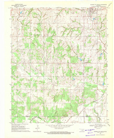 1969 Elmore City South, OK - Oklahoma - USGS Topographic Map