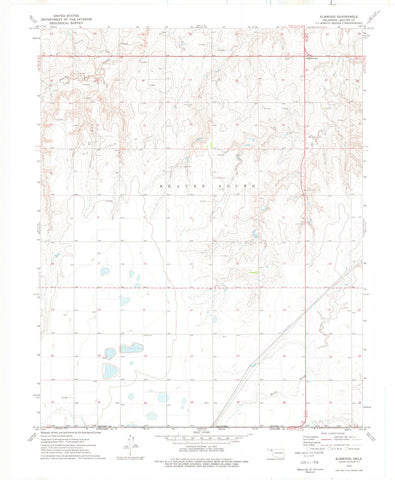 1973 Elmwood, OK - Oklahoma - USGS Topographic Map
