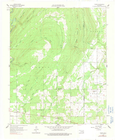 1957 Farris, OK - Oklahoma - USGS Topographic Map