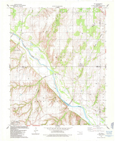 1985 Fay, OK - Oklahoma - USGS Topographic Map