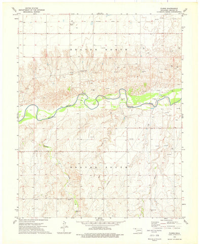 1973 Floris, OK - Oklahoma - USGS Topographic Map
