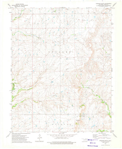1973 Foraker South, OK - Oklahoma - USGS Topographic Map