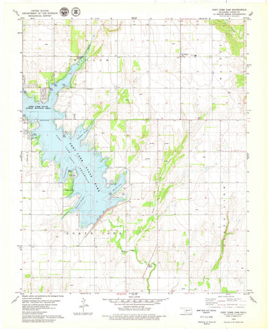 1979 Fort Cobb Dam, OK - Oklahoma - USGS Topographic Map