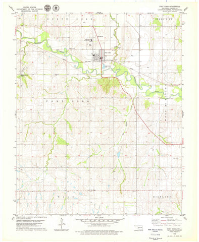 1979 Fort Cobb, OK - Oklahoma - USGS Topographic Map