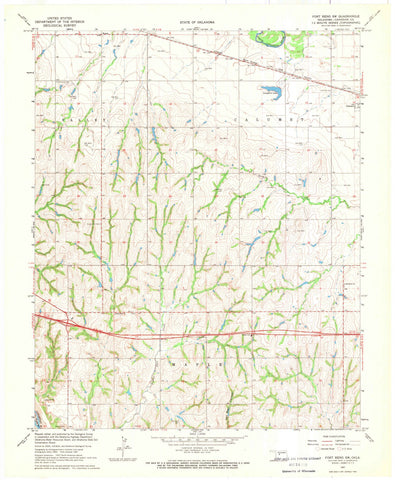 1967 Fort Reno, OK - Oklahoma - USGS Topographic Map