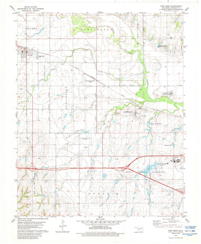 1979 Fort Reno, OK - Oklahoma - USGS Topographic Map v2