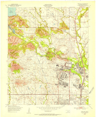 1949 Fort Sill, OK - Oklahoma - USGS Topographic Map