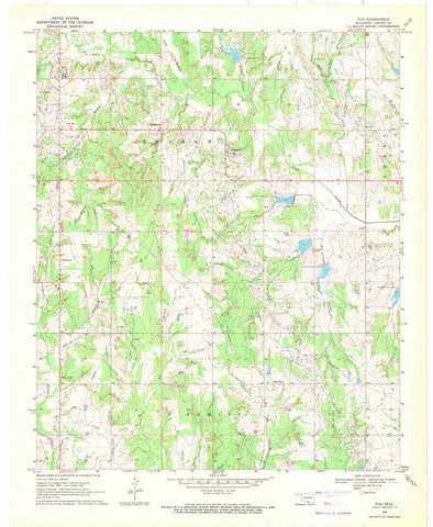 1969 Fox, OK - Oklahoma - USGS Topographic Map