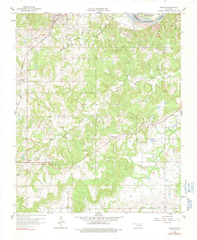 1958 Francis, OK - Oklahoma - USGS Topographic Map