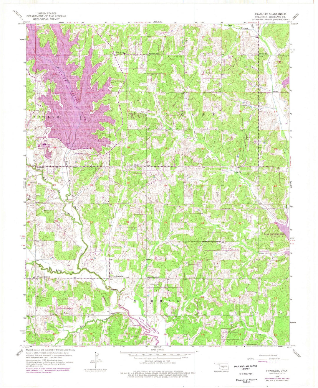 1956 Franklin, OK - Oklahoma - USGS Topographic Map