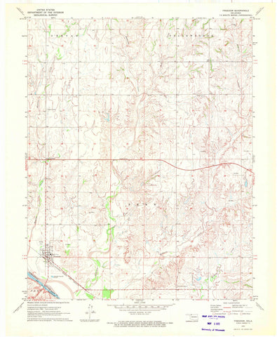 1970 Freedom, OK - Oklahoma - USGS Topographic Map