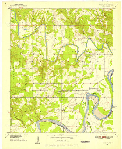 1951 Frogville, OK - Oklahoma - USGS Topographic Map