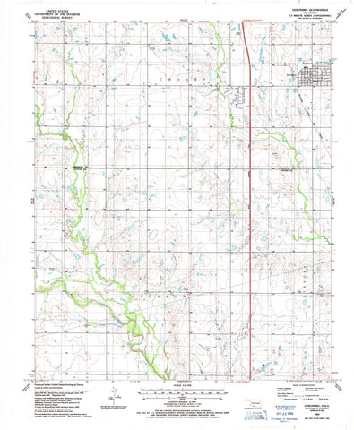 1987 Geronimo, OK - Oklahoma - USGS Topographic Map