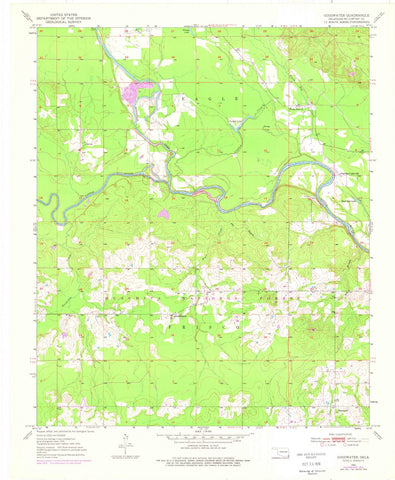 1950 Goodwater, OK - Oklahoma - USGS Topographic Map