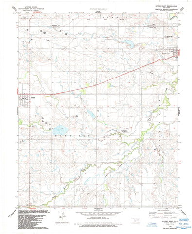 1984 Gotebo East, OK - Oklahoma - USGS Topographic Map