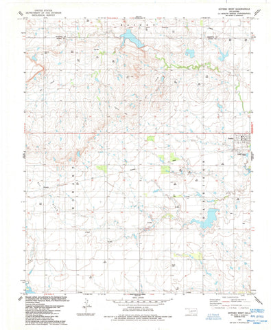 1984 Gotebo West, OK - Oklahoma - USGS Topographic Map