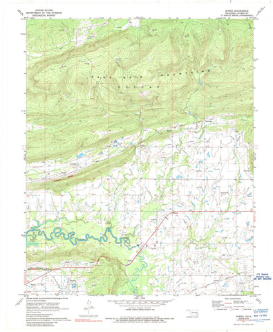 1971 Gowen, OK - Oklahoma - USGS Topographic Map