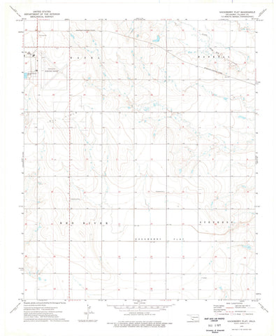 1974 Hackberry Flat, OK - Oklahoma - USGS Topographic Map