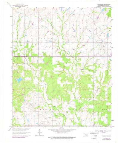1963 Harrisburg, OK - Oklahoma - USGS Topographic Map