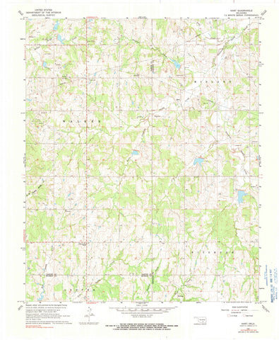 1967 Hart, OK - Oklahoma - USGS Topographic Map