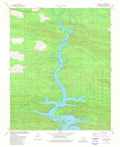 1981 HEE Creek, OK - Oklahoma - USGS Topographic Map