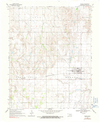 1969 Helena, OK - Oklahoma - USGS Topographic Map