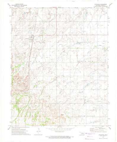 1972 Hitchcock, OK - Oklahoma - USGS Topographic Map