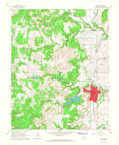 1966 Hominy, OK - Oklahoma - USGS Topographic Map