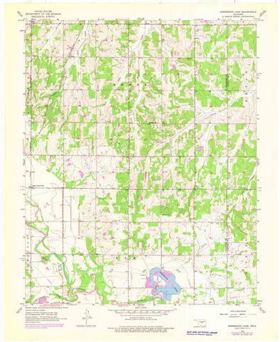 1956 Horseshoe Lake, OK - Oklahoma - USGS Topographic Map
