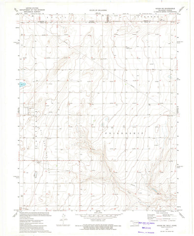 1973 Hough, OK - Oklahoma - USGS Topographic Map