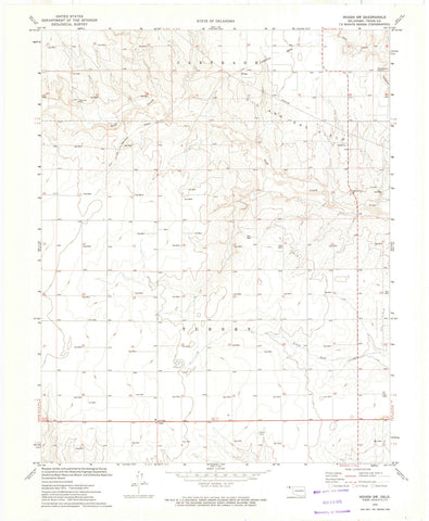1973 Hough, OK - Oklahoma - USGS Topographic Map v3