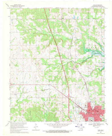 1969 Hugo, OK - Oklahoma - USGS Topographic Map