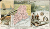 Historic Map : State of Maine, Vintage Wall Art