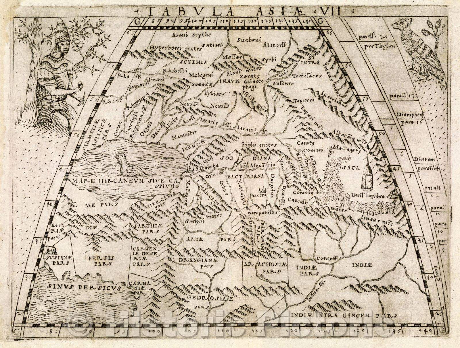 Historic Map : Tabula Asia VII (D'ASIA ANTIQUA), 1598 , Vintage Wall Art