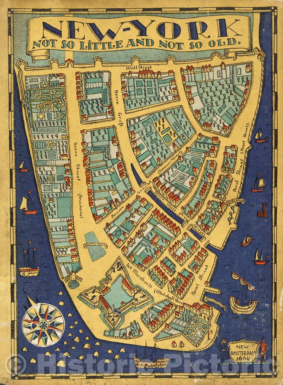 Historic Map : New York : Not So Little and Not So Old, Vintage Wall Art