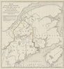Historic Map : Map of the Northern Part of the State of Maine and of the Adjacent British Provinces, c. 1845 , Vintage Wall Art