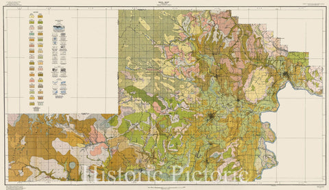Historic Map : Soil Map  Oregon  Yamhill County Sheet, 1917 , Vintage Wall Art