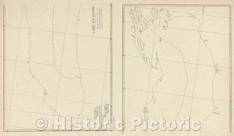 Historic Map : Lake Ontario, 1891 , Vintage Wall Art