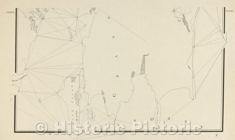 Historic Map : untitled map, including Simcoe Island in Lake Ontario, 1891 , Vintage Wall Art