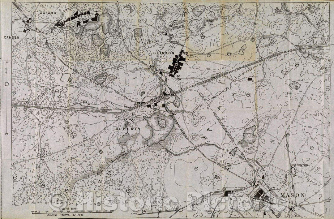 Historic Map : Terrain map for use with "Problems for noncommissioned officers", 1916 , Vintage Wall Art